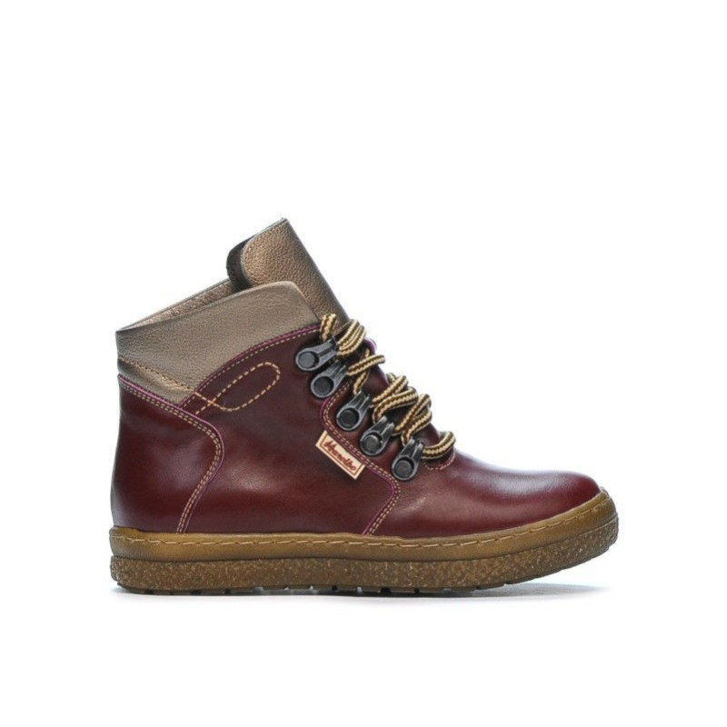 Dětské boty 3006 bordo kombinované
