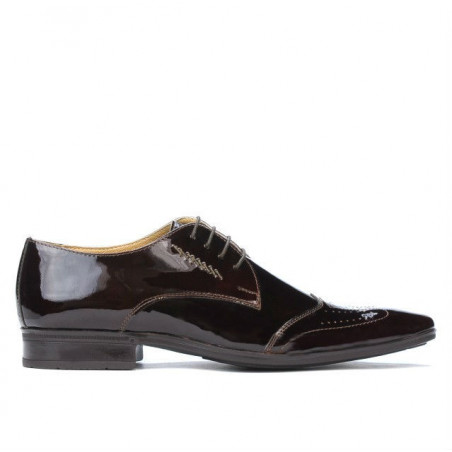 Elegantní pánské boty 792 lak bordo