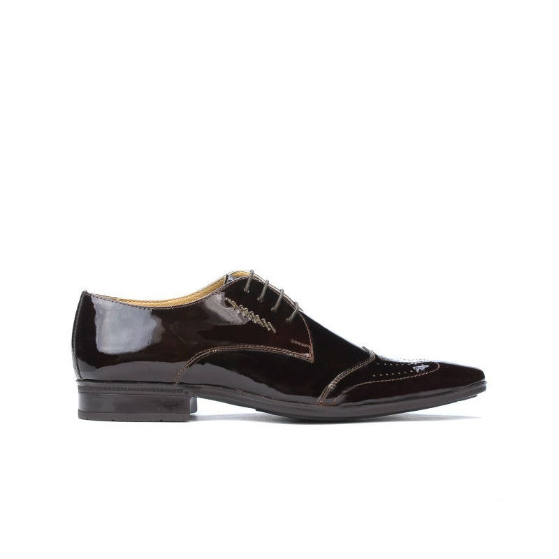 Elegantní pánské boty 792 lak bordo