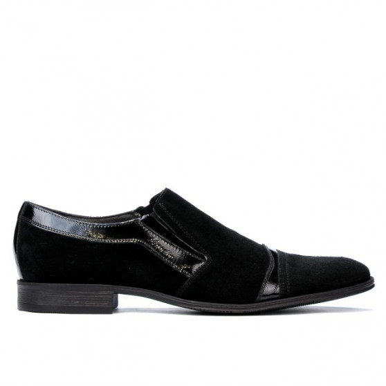 Elegantní boty 796 černý kombinovaný velur