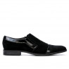 Elegantní boty 796 černý kombinovaný velur