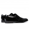 Elegantní boty 796 černý kombinovaný velur