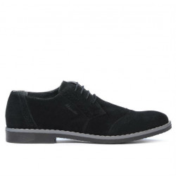 Casual / elegantní pánské boty 746 černý velur