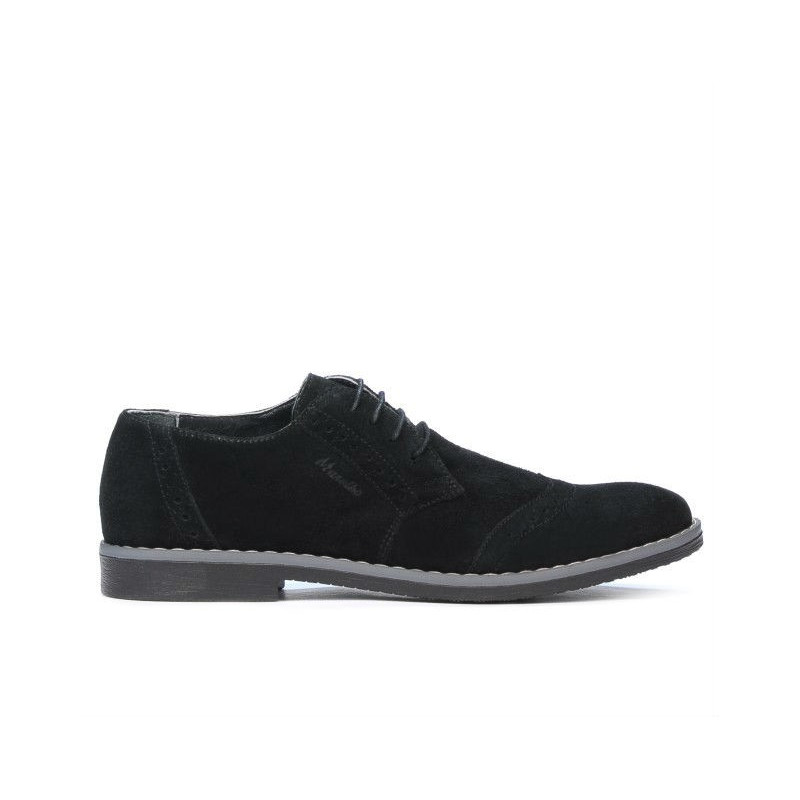 Casual / elegantní pánské boty 746 černý velur