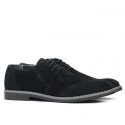 Casual / elegantní pánské boty 746 černý velur
