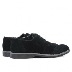Casual / elegantní pánské boty 746 černý velur