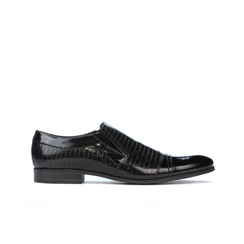 Elegantní boty 796m černý lak kombinovaný