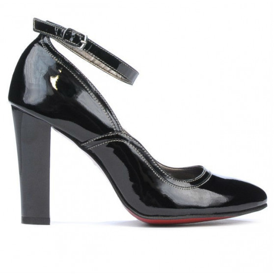 Elegantní dámské boty 1228 černý lak