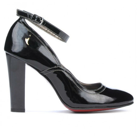 Elegantní dámské boty 1228 černý lak