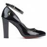 Elegantní dámské boty 1228 černý lak