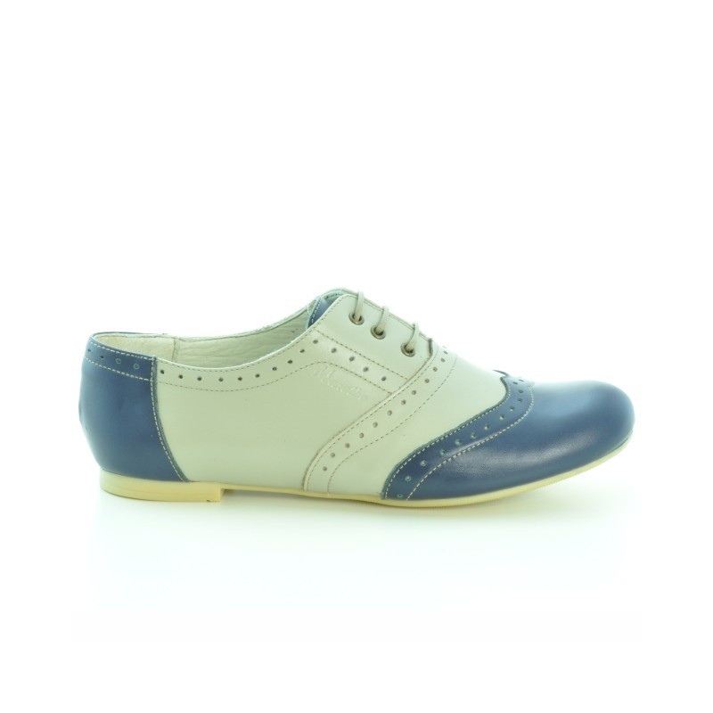 Dámské ležérní boty 186 indigo+béžová