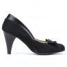 Elegantní dámské boty 1065 černý semiš + černý lak