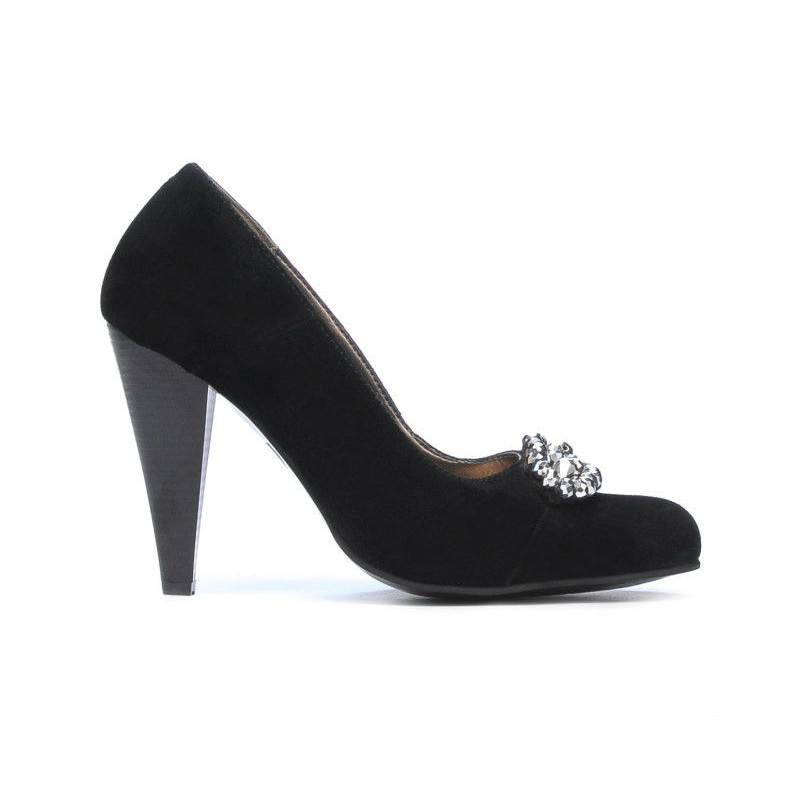 Dámské elegantní boty 1067 černá antilopa