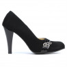 Elegantní dámské boty 1040 černá antilopa