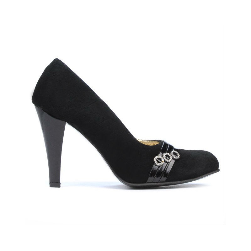 Elegantní dámské boty 1040 černá antilopa
