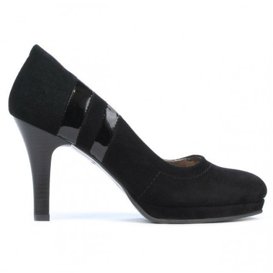 Elegantní dámské boty 1086 černá antilopa