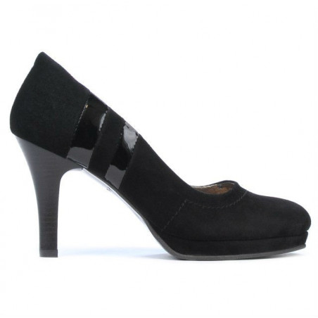 Elegantní dámské boty 1086 černá antilopa