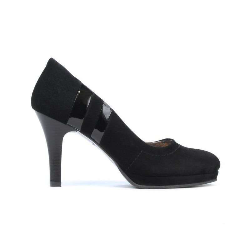 Elegantní dámské boty 1086 černá antilopa