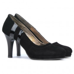 Elegantní dámské boty 1086 černá antilopa