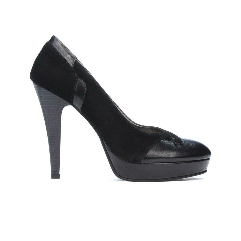 Elegantní dámské boty 1092-1 černá antilopa