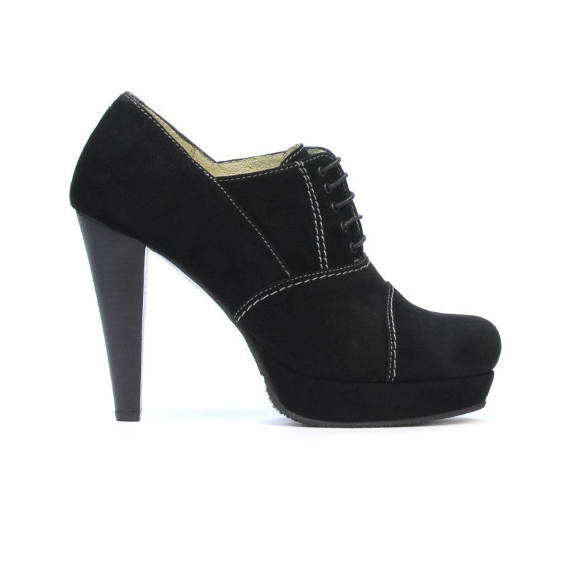 Elegantní dámské boty 1091 černá antilopa