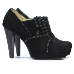 Elegantní dámské boty 1091 černá antilopa
