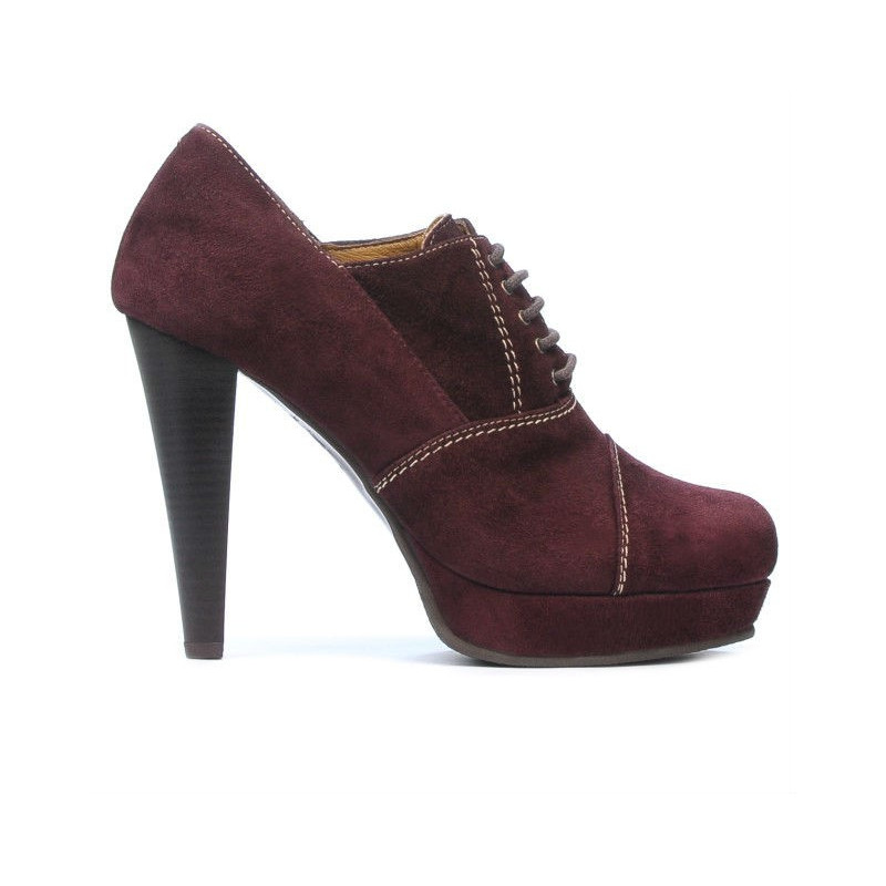 Elegantní dámské boty 1091 vínová antilopa