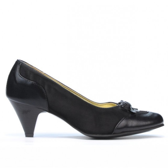 Elegantní dámské boty 1064 černá+černá antilopa