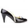 Elegantní dámské boty 1065 lak bordo+beige
