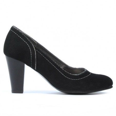 Elegantní dámské boty 1205 černá antilopa