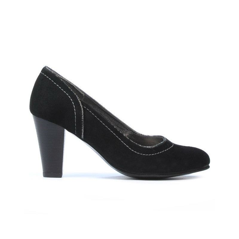 Elegantní dámské boty 1205 černá antilopa