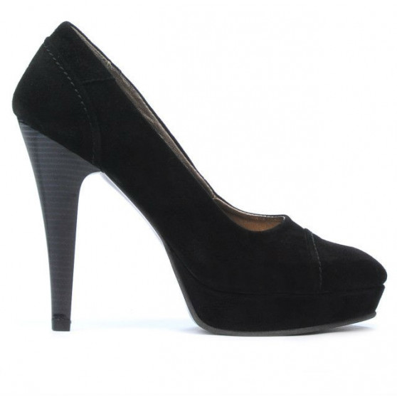 Elegantní dámské boty 1082-1 černá antilopa