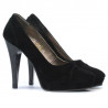 Elegantní dámské boty 1082-1 černá antilopa