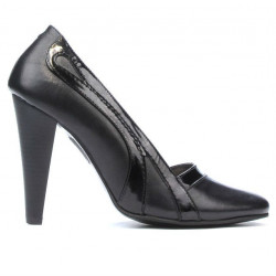 Dámské elegantní boty 1208 černé + lesklé černé