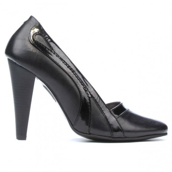 Dámské elegantní boty 1208 černé + lesklé černé