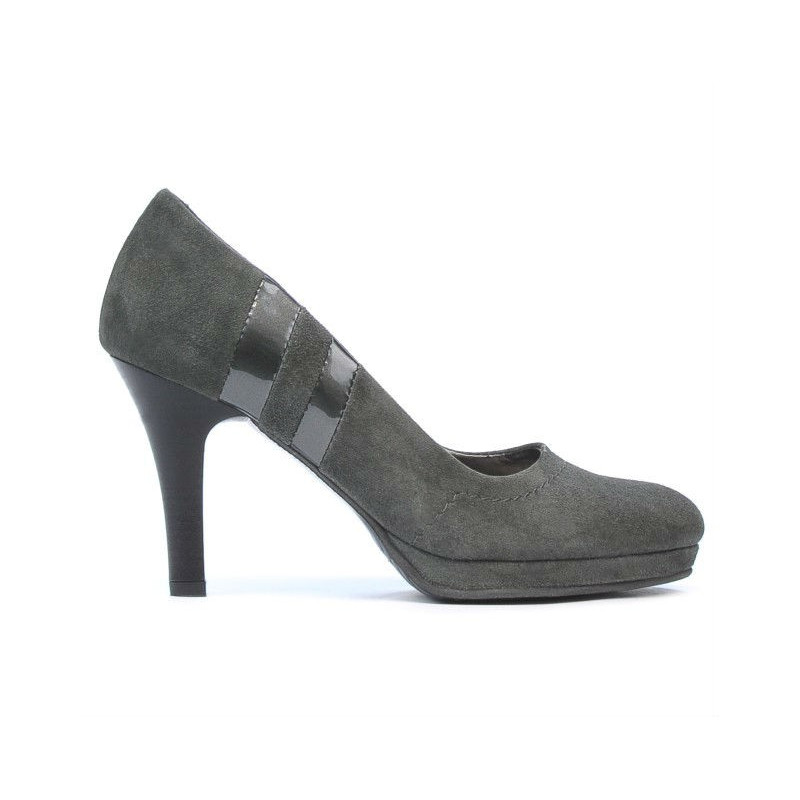 Dámské elegantní boty 1086 šedá antilopa
