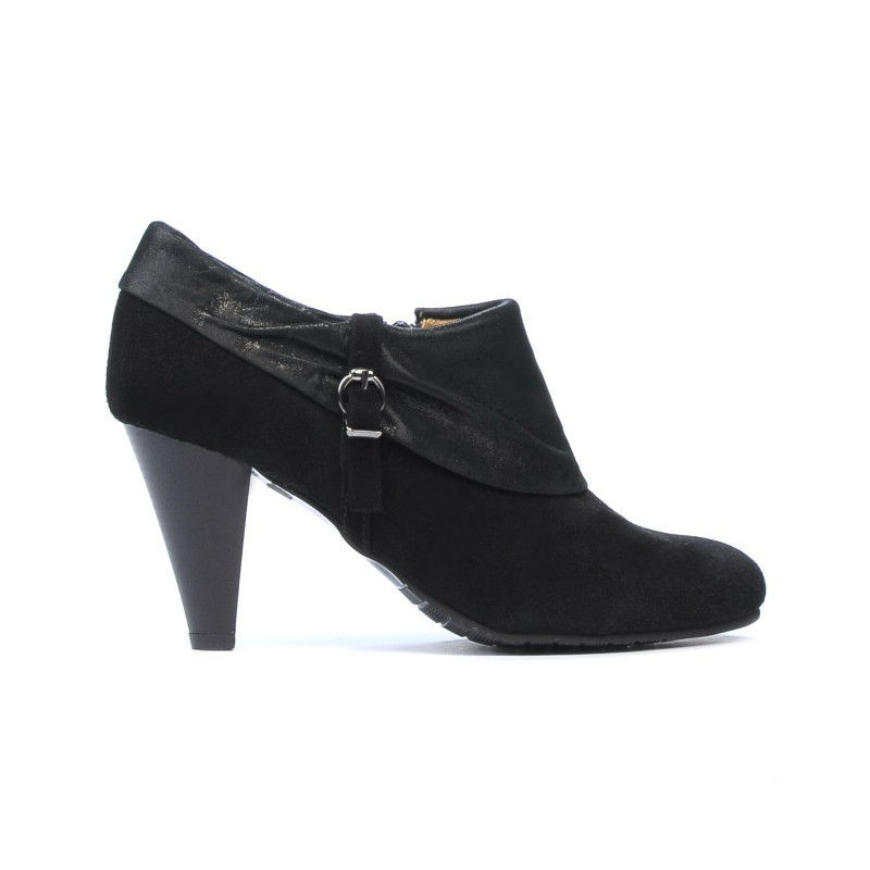 Elegantní dámské boty 1089 černá antilopa