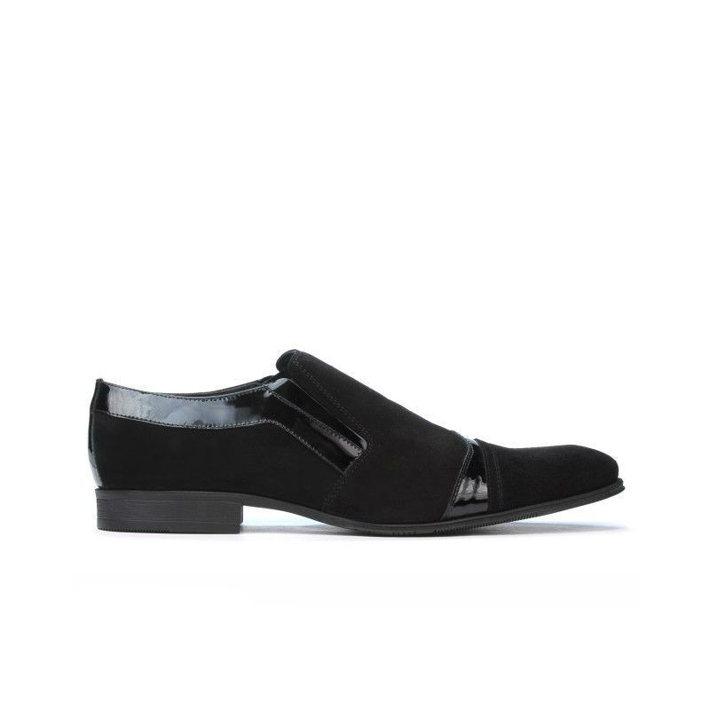 Elegantní pánské boty 796 černý velur