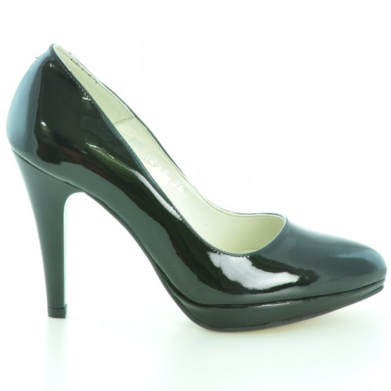 Elegantní dámské boty 1233 lakovaná černá