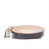 Dámský pásek 02m dvoubarevný cs lak bordo+béžový