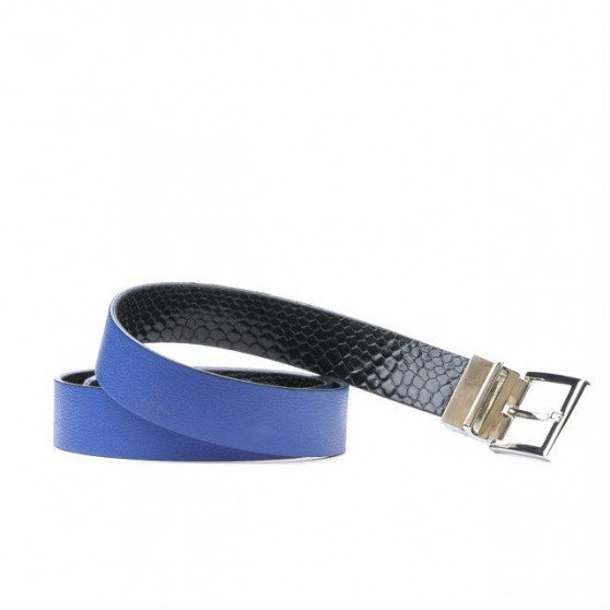Dámský pásek 02m bicolor cs kroko indigo+modrá