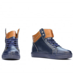 Pánské boty 4103 indigo + hnědá