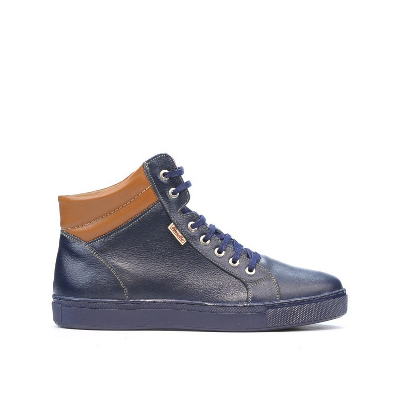 Pánské boty 4103 indigo + hnědá