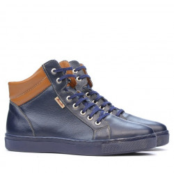 Pánské boty 4103 indigo + hnědá