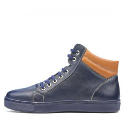 Pánské boty 4103 indigo + hnědá