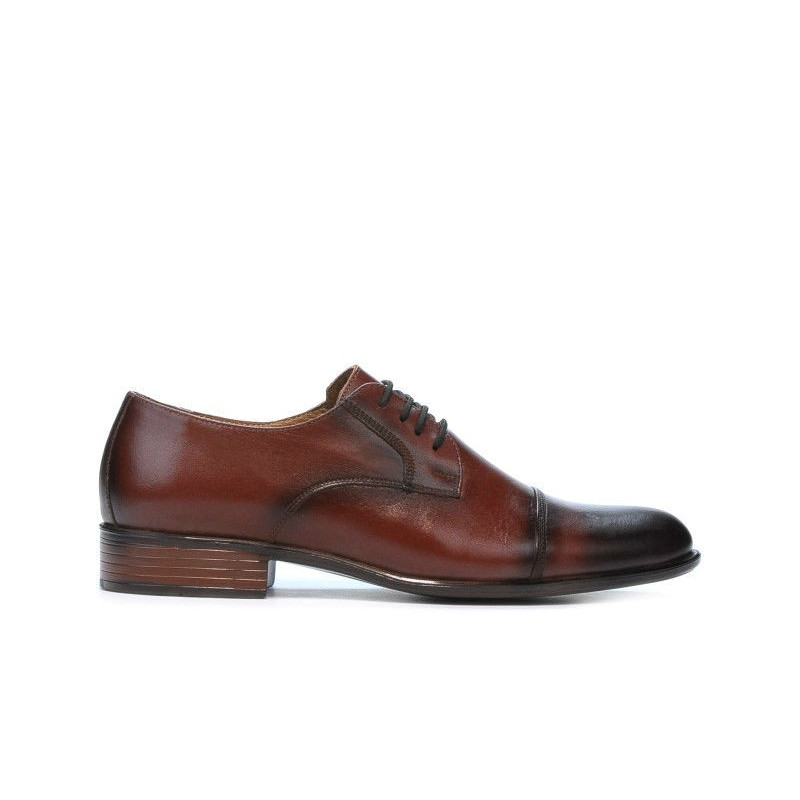 Elegantní pánské boty 838 v tmavě hnědé