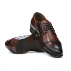 Elegantní pánské boty 838 v tmavě hnědé