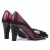 Elegantní dámské boty 1263 lak bordo+černá