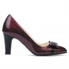 Elegantní dámské boty 1263 lak bordo+černá