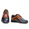 Pánské casual / elegantní boty 874 indigo+hnědá